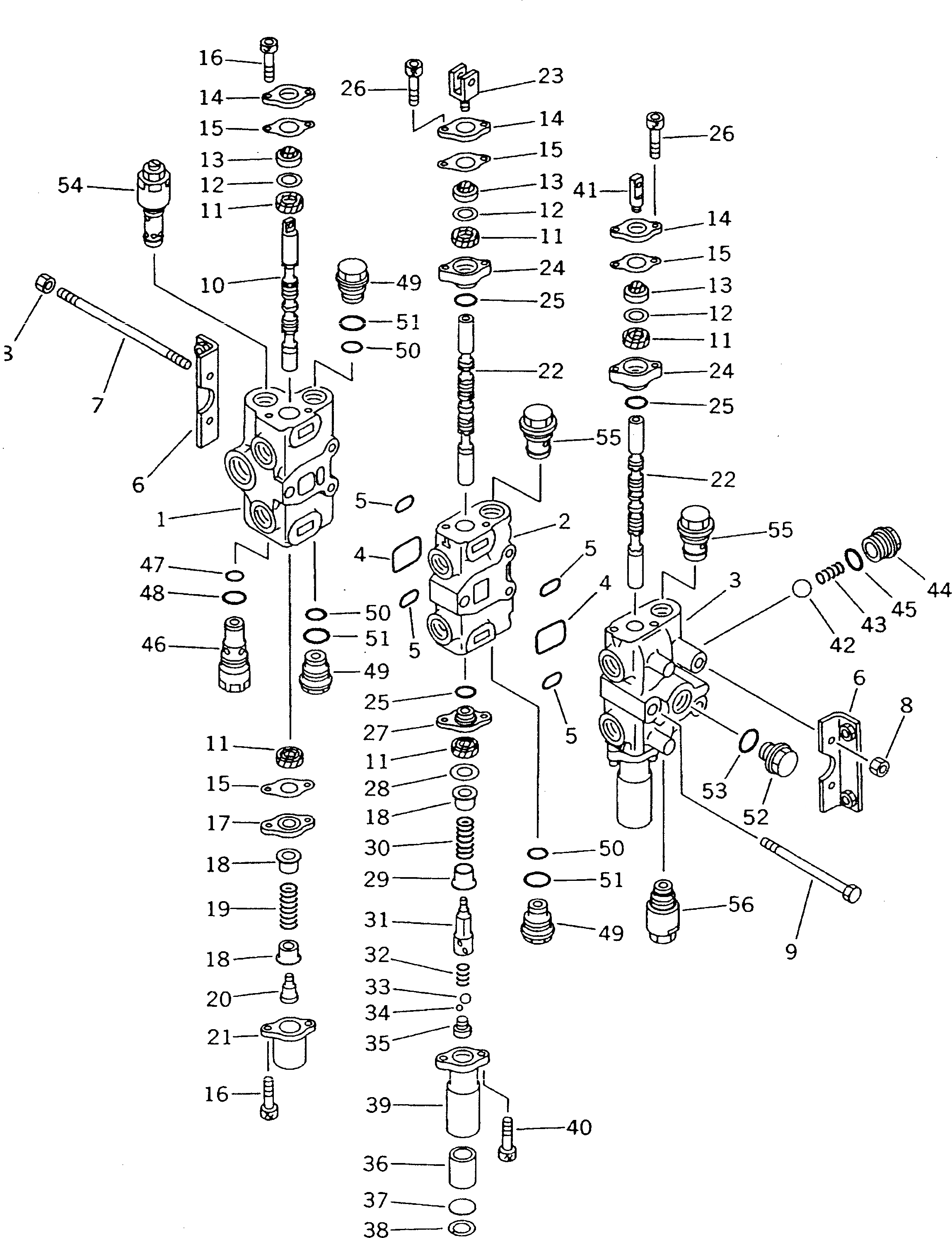 Схема запчастей Komatsu D20A-7 - РАБОЧЕЕ ОБОРУДОВАНИЕ КЛАПАН (/) (ДЛЯ -POINT СЦЕПКА) УПРАВЛ-Е РАБОЧИМ ОБОРУДОВАНИЕМ