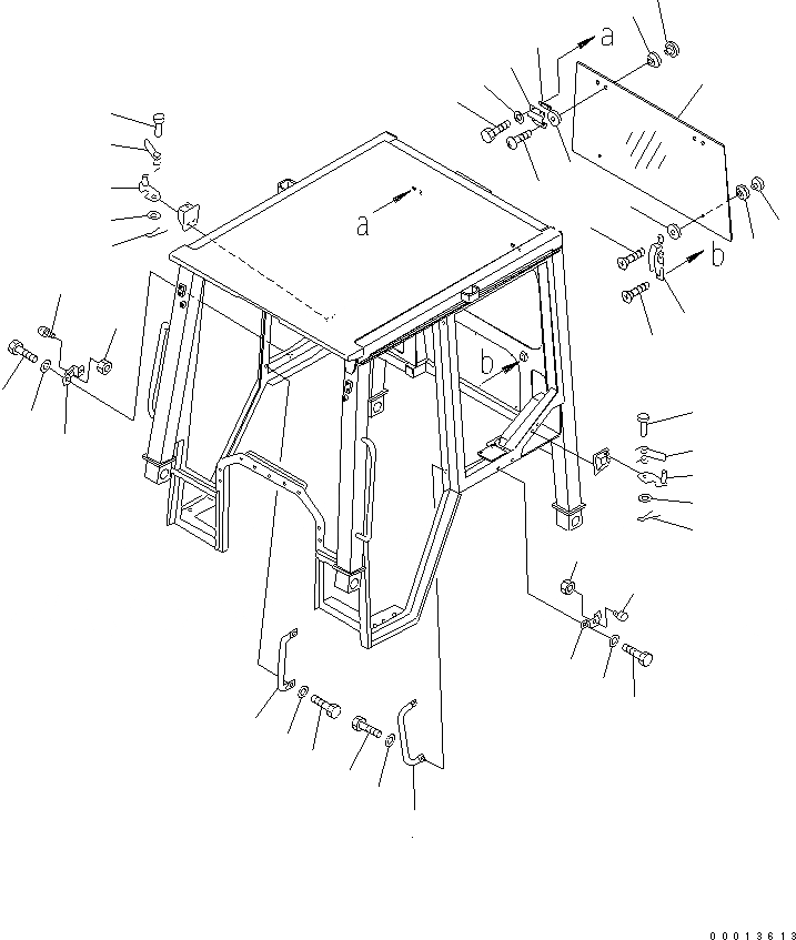 Схема запчастей Komatsu D20A-8 - КАБИНА ROPS (ДВЕРЬ ФИКСАТОР ОТКРЫТИЯ И ЗАДН. ОКНА) КАБИНА ОПЕРАТОРА И СИСТЕМА УПРАВЛЕНИЯ