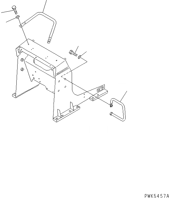 Схема запчастей Komatsu D20A-8 - HANDRAIL КАБИНА ОПЕРАТОРА И СИСТЕМА УПРАВЛЕНИЯ