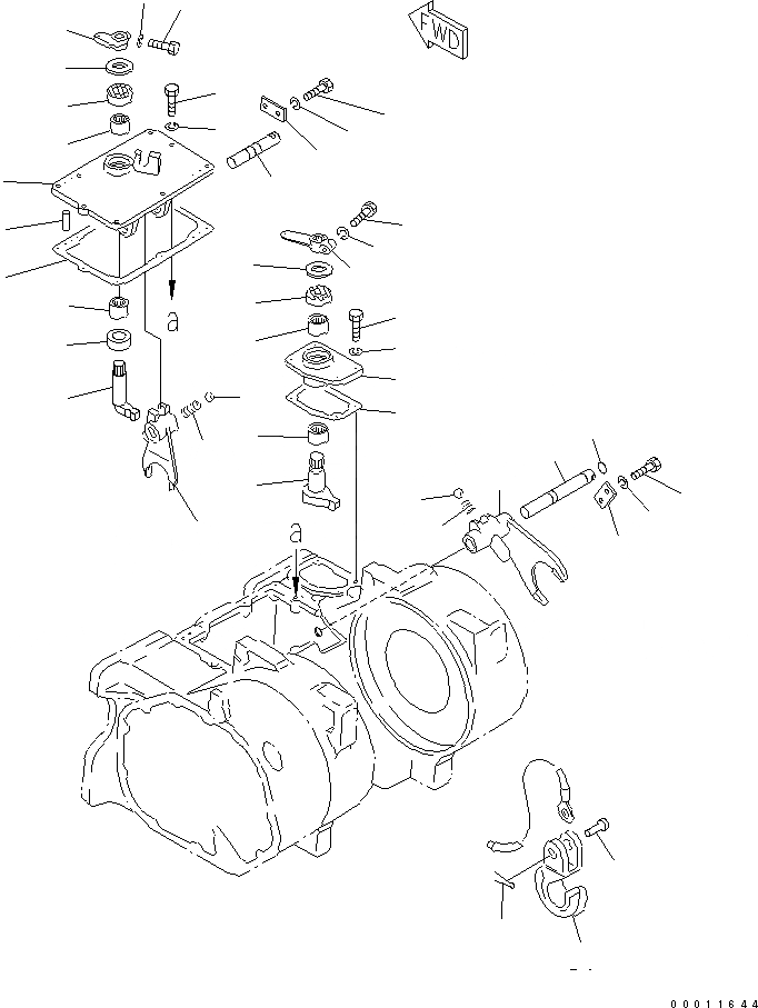 Схема запчастей Komatsu D20A-8 - ТЯГОВ. ЛЕБЕДКА (SHIFTER И КРЮК) РАБОЧЕЕ ОБОРУДОВАНИЕ