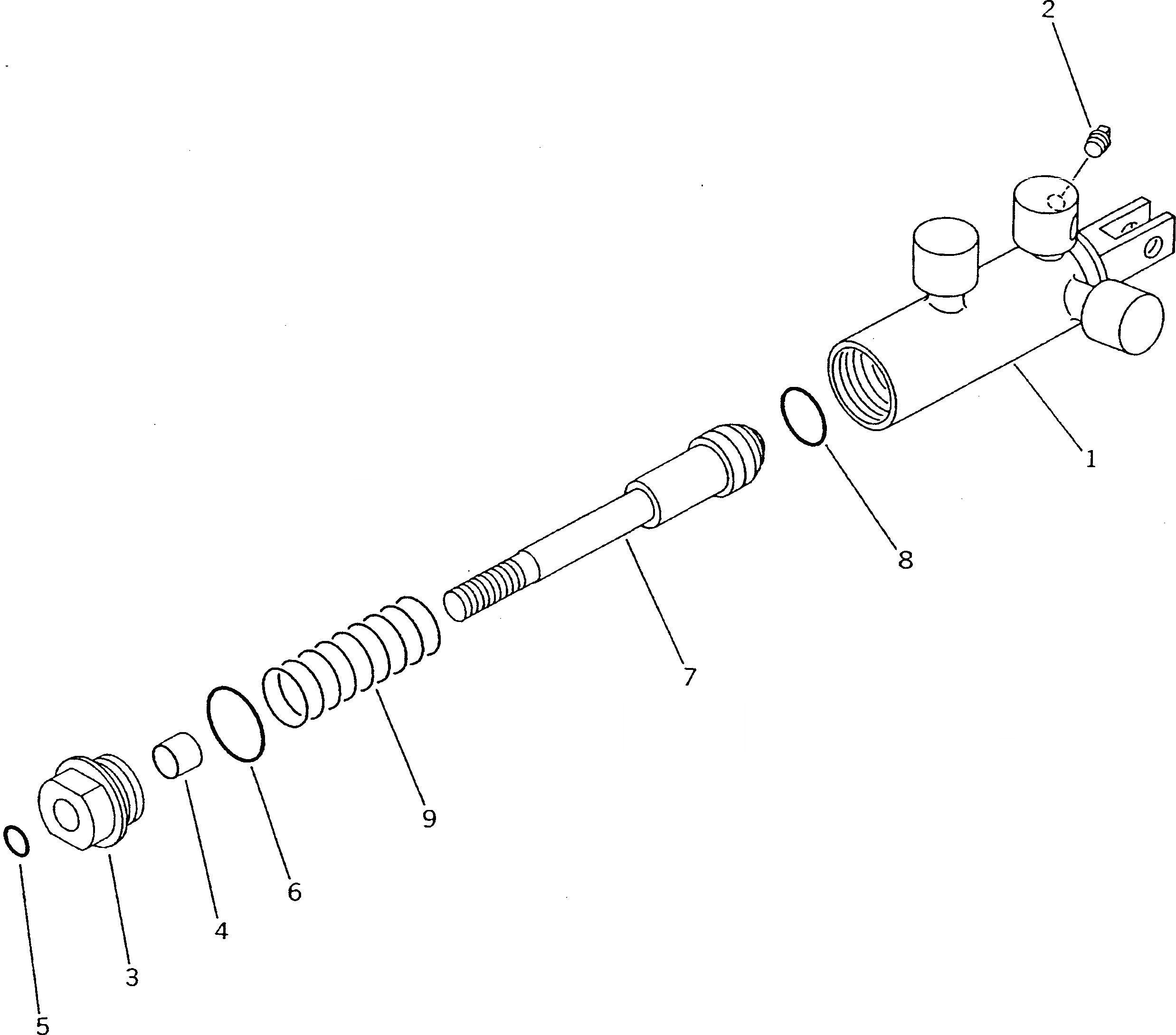 Схема запчастей Komatsu D20AG-7 - РУЛЕВ. УПРАВЛЕНИЕ ТОРМОЗН. ЦИЛИНДР (ДЛЯ MONO РЫЧАГ РУЛЕВ. УПРАВЛЕНИЕ) СИСТЕМА УПРАВЛЕНИЯ