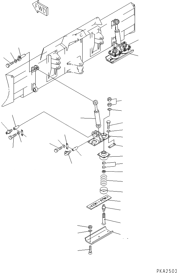 Схема запчастей Komatsu D20AG-7 - GUIDE ПЛАСТИНА (ROBAN SEISEI СПЕЦ-Я.) РАБОЧЕЕ ОБОРУДОВАНИЕ