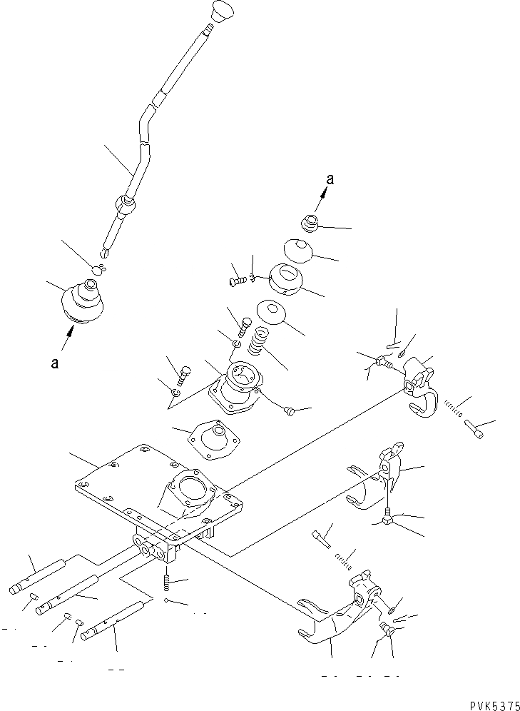 Схема запчастей Komatsu D20P-7A-M - ТРАНСМИССИЯ (SHIFT РЫЧАГ) СИЛОВАЯ ПЕРЕДАЧА И КОНЕЧНАЯ ПЕРЕДАЧА