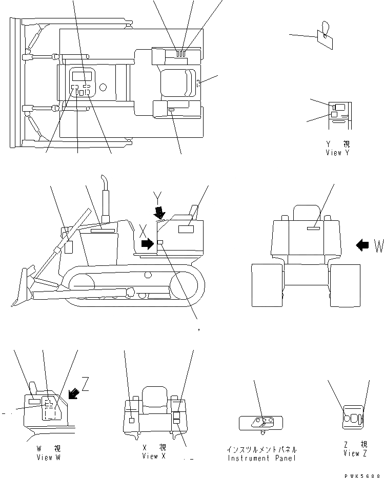 Схема запчастей Komatsu D20PL-7 - МАРКИРОВКА (АНГЛ.)(№-8) МАРКИРОВКА