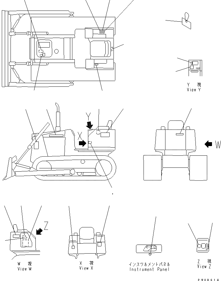 Схема запчастей Komatsu D20PL-7-M - МАРКИРОВКА (ЯПОН.)(№79-8) МАРКИРОВКА