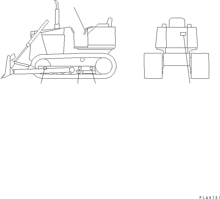 Схема запчастей Komatsu D20PL-7-M - ЦЕНТР ТЯЖЕСТИ MARK МАРКИРОВКА