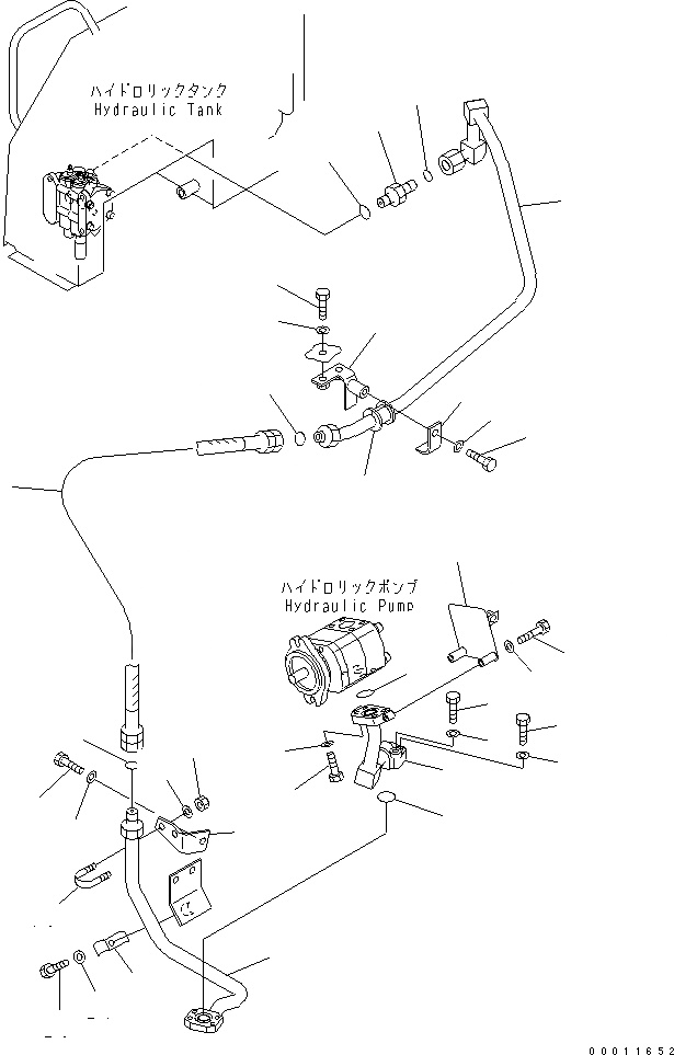 Схема запчастей Komatsu D20PL-8 - ГИДРОЛИНИЯ (ПОДАЮЩ. ТРУБЫ И SAFTY COVER) (ДЛЯ -КЛАПАН) ГИДРАВЛИКА