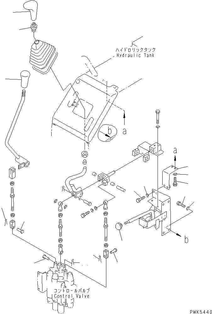 Схема запчастей Komatsu D20PL-8 - РАБОЧЕЕ ОБОРУДОВАНИЕ УПРАВЛ-Е (KNOB) (ДЛЯ -POINT СЦЕПКА) КАБИНА ОПЕРАТОРА И СИСТЕМА УПРАВЛЕНИЯ