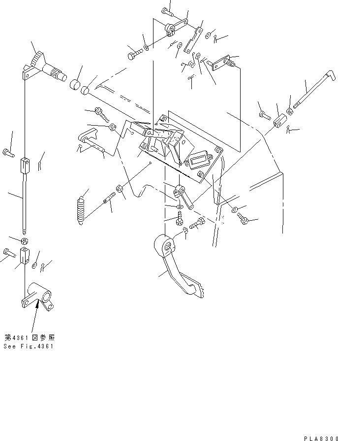 Схема запчастей Komatsu D20PLL-7 - ПЕДАЛЬ ТОРМОЗА (С СТАЛЬНАЯ КАБИНА)(ДЛЯ MONO РЫЧАГ РУЛЕВ. УПРАВЛЕНИЕ) СИСТЕМА УПРАВЛЕНИЯ