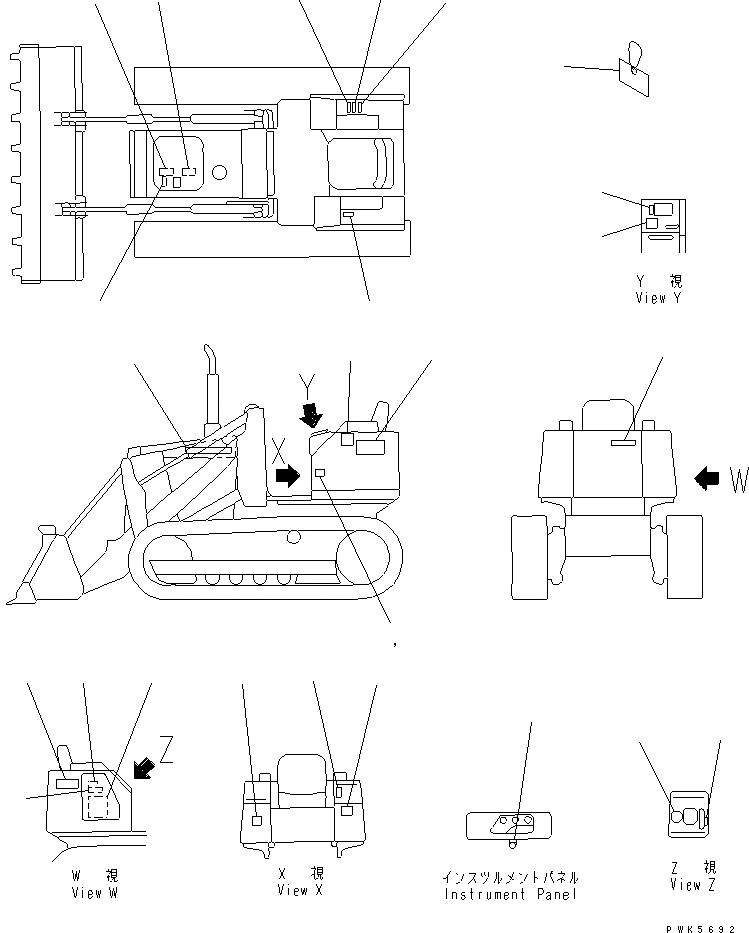 Схема запчастей Komatsu D20Q-7-M - МАРКИРОВКА (ЯПОН.)(№-8) МАРКИРОВКА