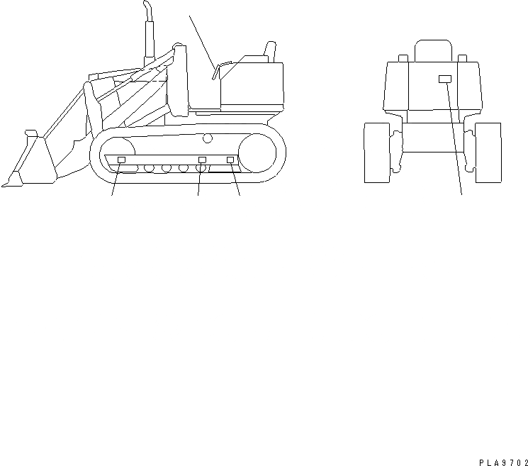 Схема запчастей Komatsu D20Q-7-M - ЦЕНТР ТЯЖЕСТИ MARK МАРКИРОВКА