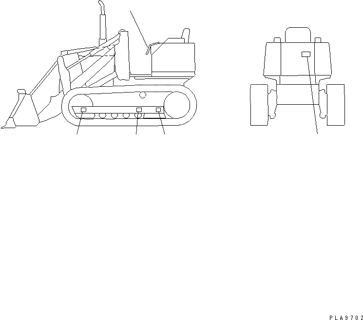 Схема запчастей Komatsu D20S-7-M - ЦЕНТР ТЯЖЕСТИ MARK МАРКИРОВКА