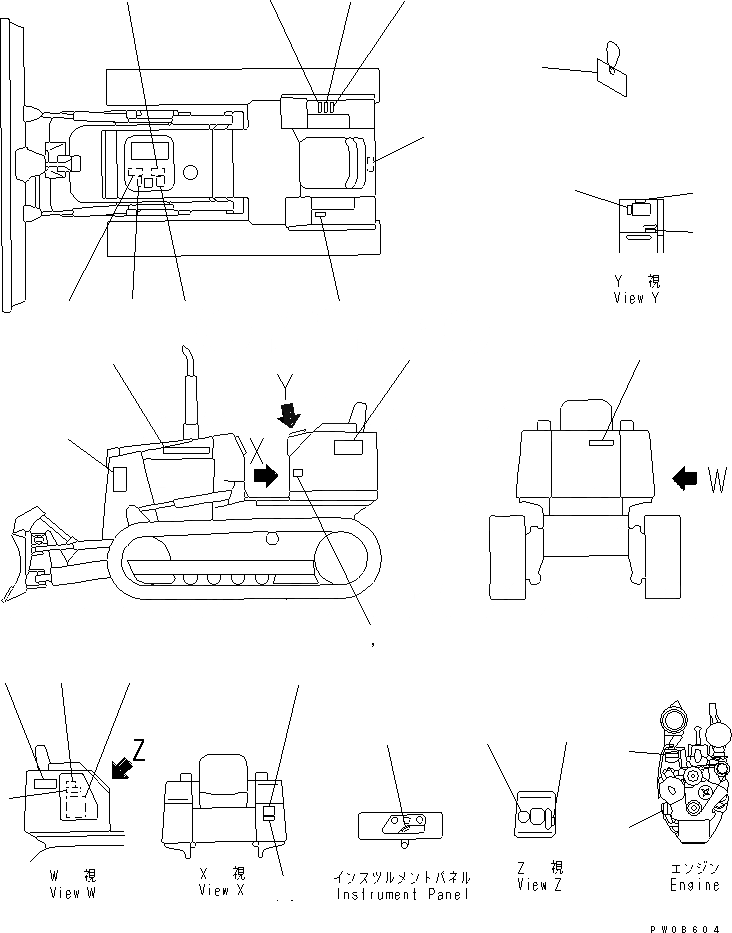 Схема запчастей Komatsu D21A-7 - МАРКИРОВКА (АРАБСК.)(№797-8) МАРКИРОВКА