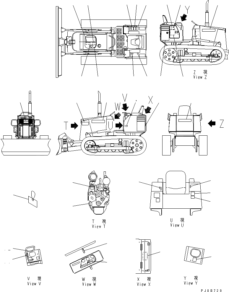 Схема запчастей Komatsu D21A-7 - МАРКИРОВКА (ПОЛЬША)(№8-) МАРКИРОВКА