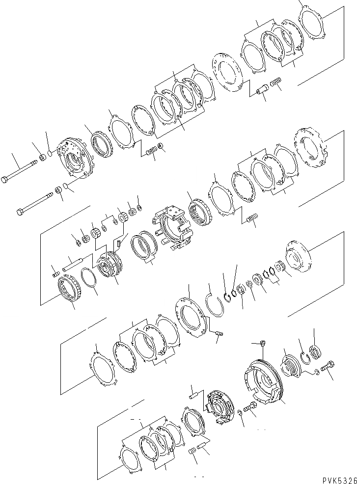 Схема запчастей Komatsu D21A-7-M - ТРАНСМИССИЯ (F-R) (1 КОЖУХ) СИЛОВАЯ ПЕРЕДАЧА И КОНЕЧНАЯ ПЕРЕДАЧА