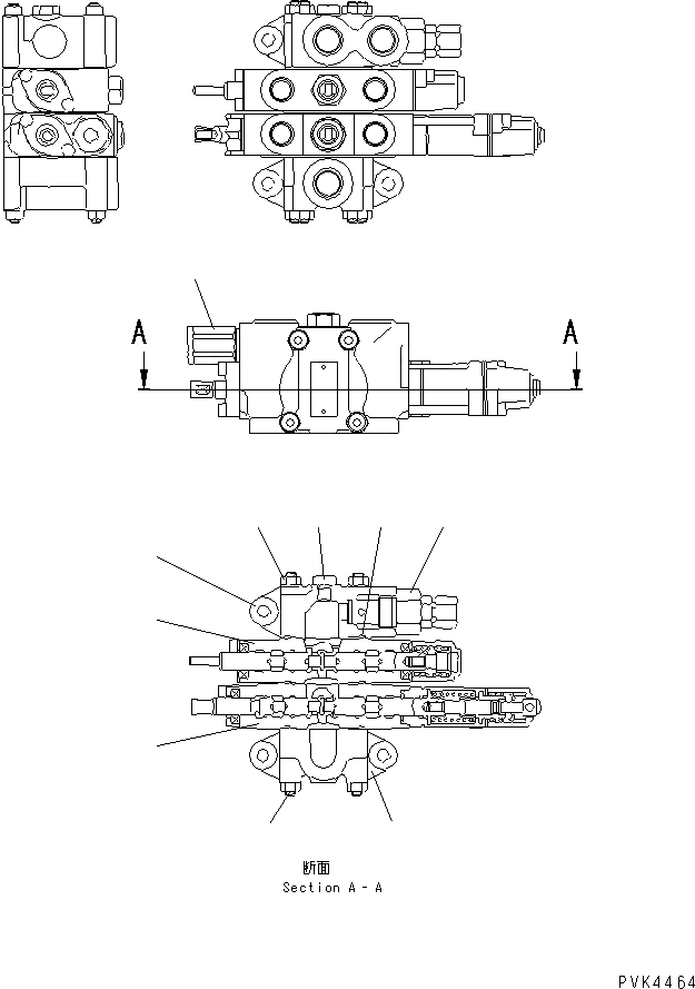 Схема запчастей Komatsu D21A-7-M - ОСНОВН. КЛАПАН (С BACK HOE)(№78-898) ОСНОВН. КОМПОНЕНТЫ И РЕМКОМПЛЕКТЫ