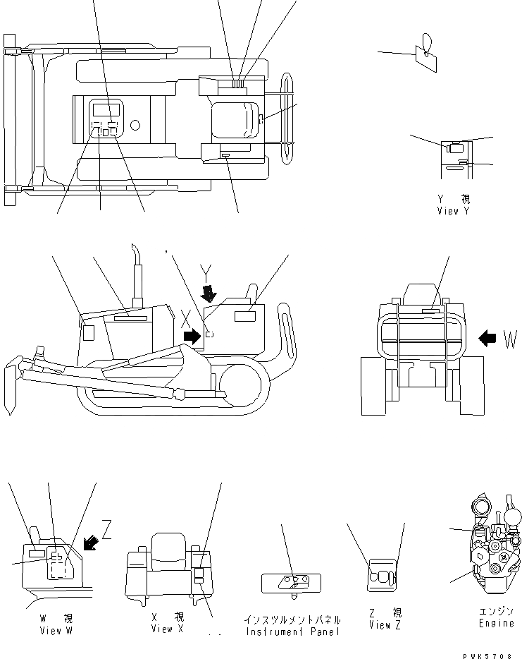 Схема запчастей Komatsu D21A-7T - МАРКИРОВКА (КИТАЙ)(№78-8) МАРКИРОВКА