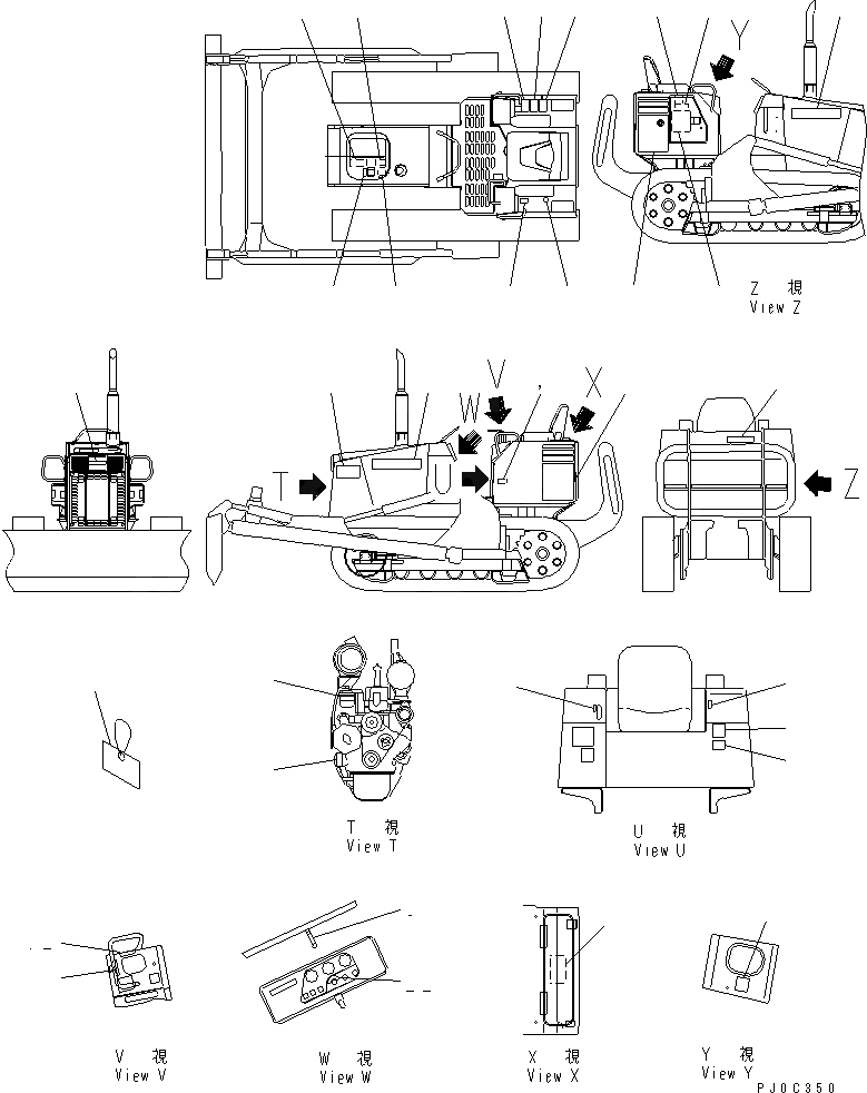 Схема запчастей Komatsu D21A-7T - МАРКИРОВКА (КИТАЙ)(№8-) МАРКИРОВКА