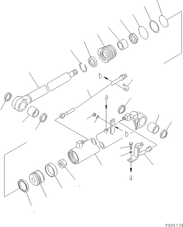 Схема запчастей Komatsu D21A-7T - ЦИЛИНДР ПОДЪЕМА ОТВАЛА (ВНУТР. ЧАСТИ) ОСНОВН. КОМПОНЕНТЫ И РЕМКОМПЛЕКТЫ