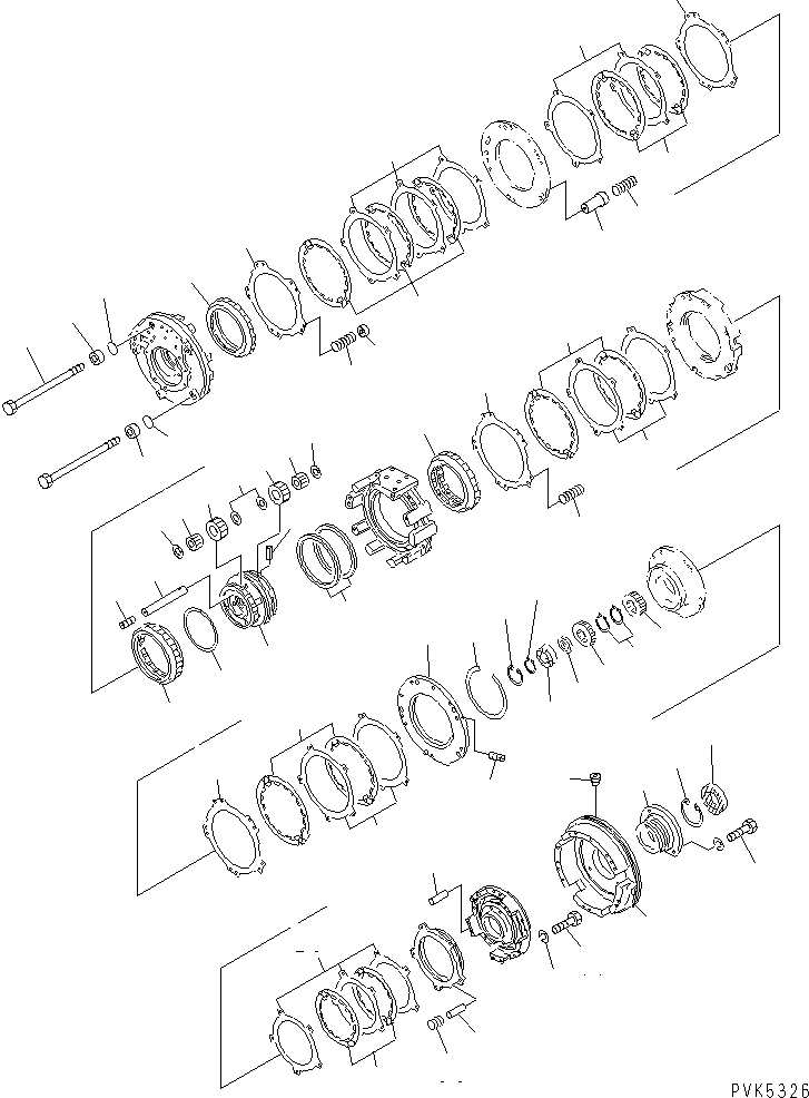 Схема запчастей Komatsu D21A-7T-M - ТРАНСМИССИЯ (F-R) (1 КОЖУХ) СИЛОВАЯ ПЕРЕДАЧА И КОНЕЧНАЯ ПЕРЕДАЧА