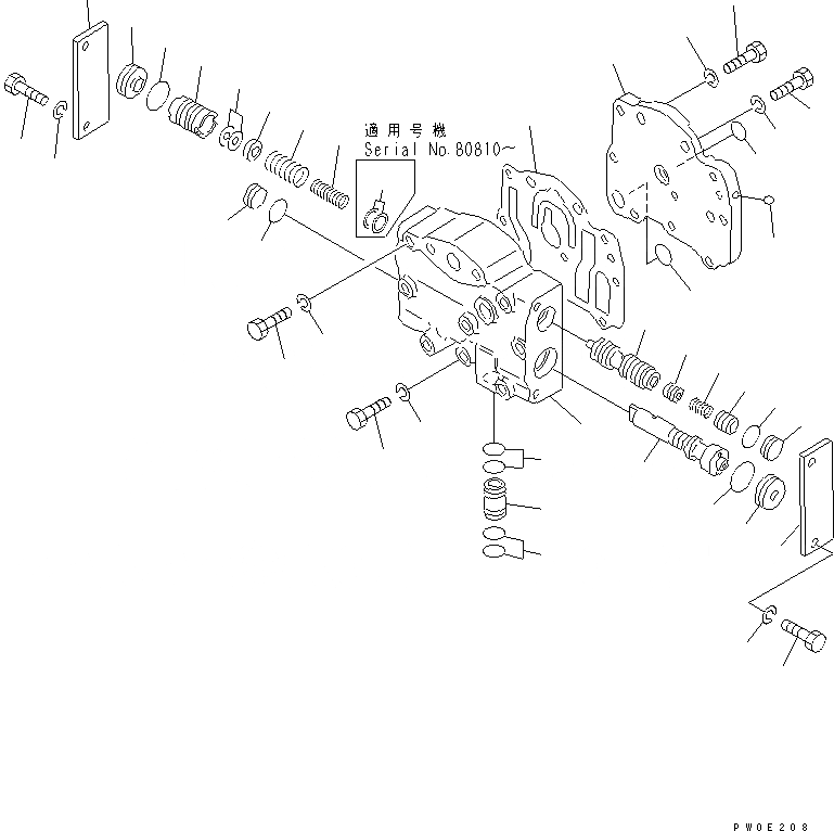 Схема запчастей Komatsu D21A-7T-M - КЛАПАН УПРАВЛЕНИЯ ТРАНСМИССИЕЙ (F-R) СИЛОВАЯ ПЕРЕДАЧА И КОНЕЧНАЯ ПЕРЕДАЧА