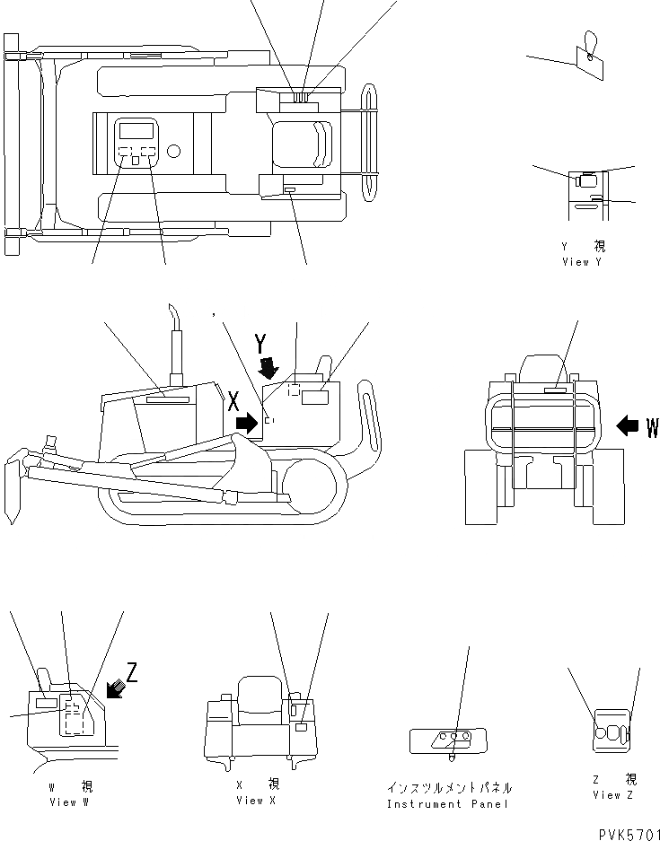 Схема запчастей Komatsu D21A-7T-M - МАРКИРОВКА (ЯПОН.)(№78-88) МАРКИРОВКА