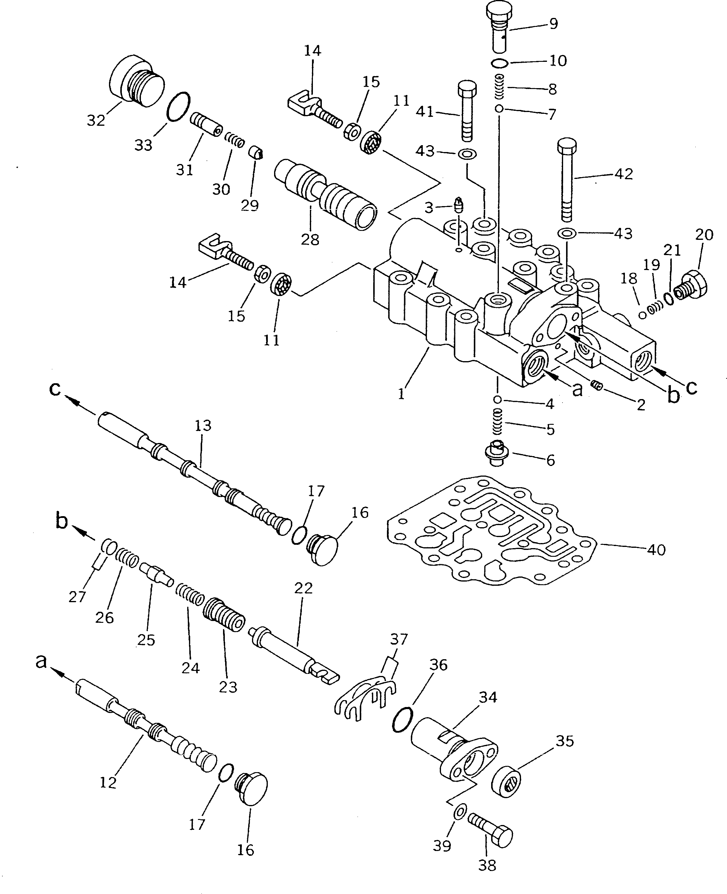 Схема запчастей Komatsu D21A-7 - КЛАПАН ТРАНСМИССИИ (F-R) (SELECTOR И INCHING)        (ДЛЯ MONO РЫЧАГ РУЛЕВ. УПРАВЛЕНИЕ) ОСНОВН. МУФТА¤ ДЕМПФЕР¤ ТРАНСМИССИЯ¤ РУЛЕВ. УПРАВЛЕНИЕ И КОНЕЧНАЯ ПЕРЕДАЧА