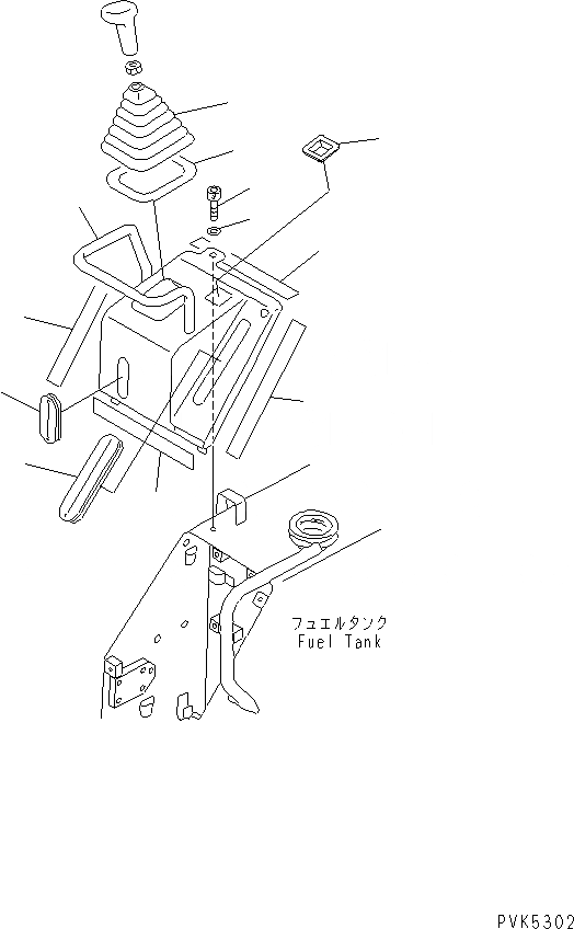 Схема запчастей Komatsu D21A-8 - ТОПЛИВН. GUIDE И ТРАНСМИССИЯ KNOB (ДЛЯ КАБИНА ROPS) ТОПЛИВН. БАК. AND КОМПОНЕНТЫ