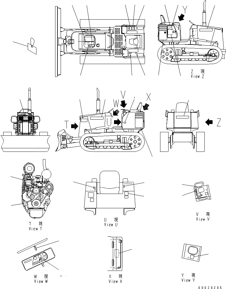 Схема запчастей Komatsu D21A-8 - МАРКИРОВКА (КИТАЙ) МАРКИРОВКА