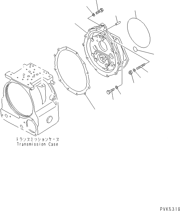 Схема запчастей Komatsu D21A-8E0 - ТРАНСМИССИЯ СУППОРТ (ДЛЯ F-R ТРАНСМИССИЯ)(№9-) СИЛОВАЯ ПЕРЕДАЧА И КОНЕЧНАЯ ПЕРЕДАЧА