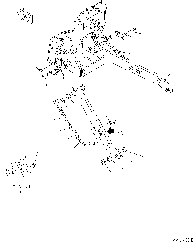 Схема запчастей Komatsu D21A-8 - -POINT СЦЕПКА (НИЖН. СОЕДИНИТЕЛЬН. ЗВЕНО) РАБОЧЕЕ ОБОРУДОВАНИЕ