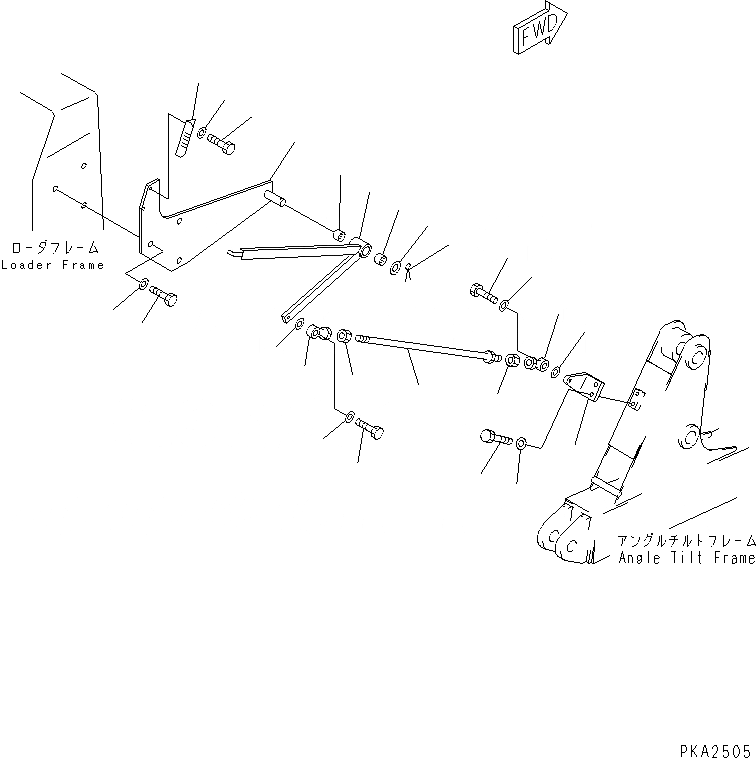 Схема запчастей Komatsu D21AG-7 - LIFT GAUGE (ROBAN SEISEI СПЕЦ-Я.) РАБОЧЕЕ ОБОРУДОВАНИЕ