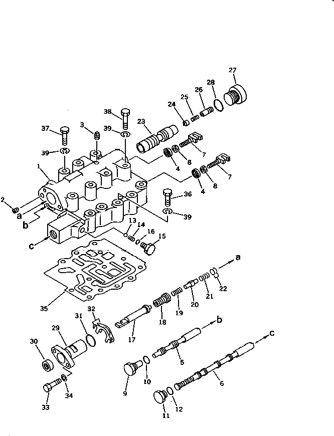 Схема запчастей Komatsu D21P-6 - ТРАНСМИССИЯ (F-R) (SELECTOR И INCHING) ОСНОВН. МУФТА¤ТРАНСМИССИЯ¤ РУЛЕВ. УПРАВЛЕНИЕ И КОНЕЧНАЯ ПЕРЕДАЧА