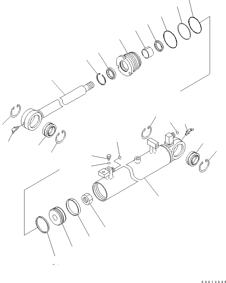 Схема запчастей Komatsu D21P-8E0 - ОТВАЛ ЦИЛИНДР НАКЛОНА(№9-) ОСНОВН. КОМПОНЕНТЫ И РЕМКОМПЛЕКТЫ