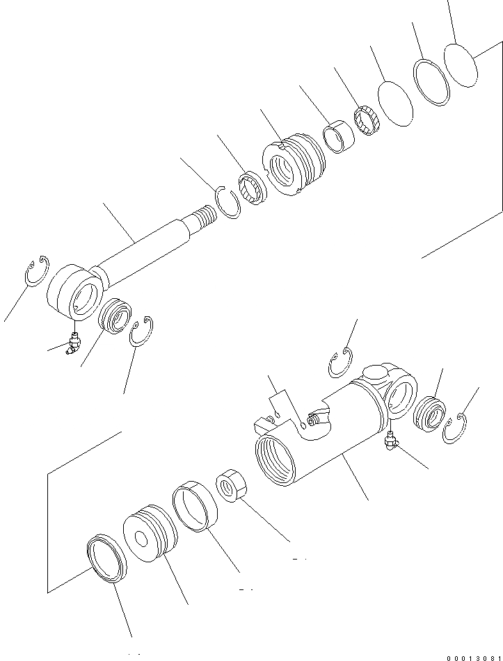 Схема запчастей Komatsu D21P-8E0 - ЦИЛИНДР ПЕРЕКОСА ОТВАЛА(№9-) ОСНОВН. КОМПОНЕНТЫ И РЕМКОМПЛЕКТЫ