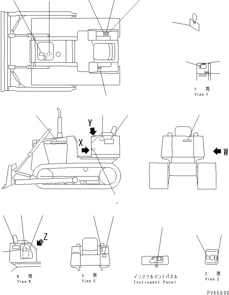 Схема запчастей Komatsu D21PL-7-M - МАРКИРОВКА (ЯПОН.)(№-78) МАРКИРОВКА