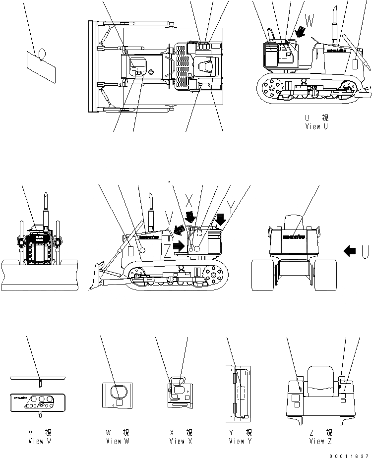 Схема запчастей Komatsu D21PL-8 - МАРКИРОВКА (ЯПОН.) МАРКИРОВКА