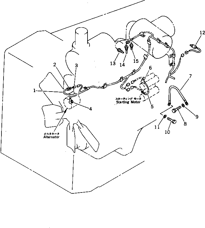 Схема запчастей Komatsu D275A-2 - ОСНОВН. Э/ПРОВОДКА (/) (МОРОЗОУСТОЙЧИВ. СПЕЦ-Я) КОМПОНЕНТЫ ДВИГАТЕЛЯ
