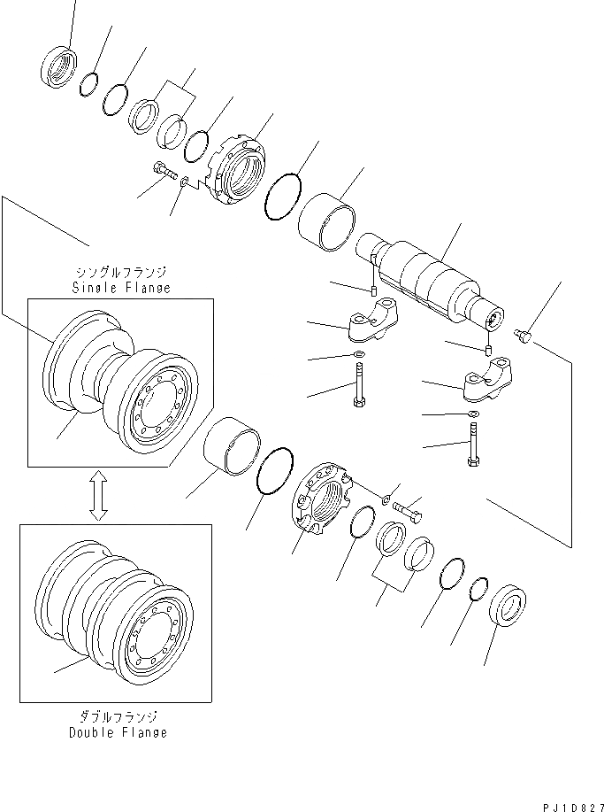 Схема запчастей Komatsu D275A-2 - ОПОРНЫЙ КАТОК (МОРОЗОУСТОЙЧИВ. СПЕЦ-Я) ХОДОВАЯ