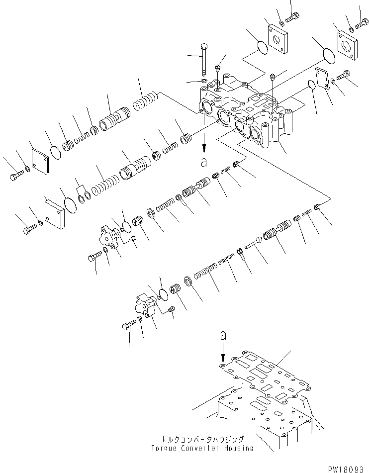 Схема запчастей Komatsu D275A-2 - ГИДРОТРАНСФОРМАТОР КЛАПАН (/) СИЛОВАЯ ПЕРЕДАЧА И КОНЕЧНАЯ ПЕРЕДАЧА