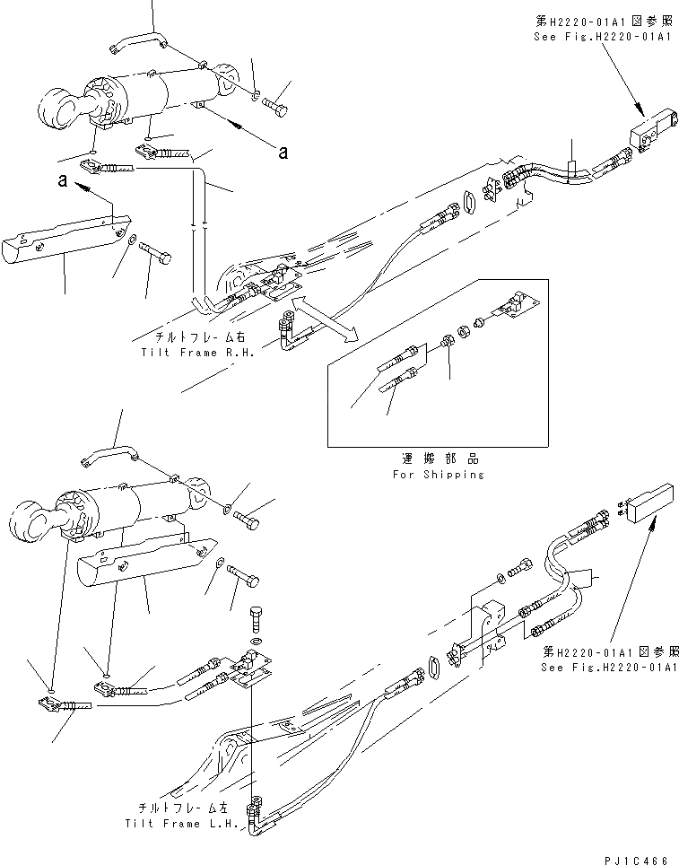 Схема запчастей Komatsu D275A-2 - ПЕРЕКОС. ОТВАЛА ТРУБЫ (НАКЛОНЯЕМ. ОТВАЛ) РАБОЧЕЕ ОБОРУДОВАНИЕ