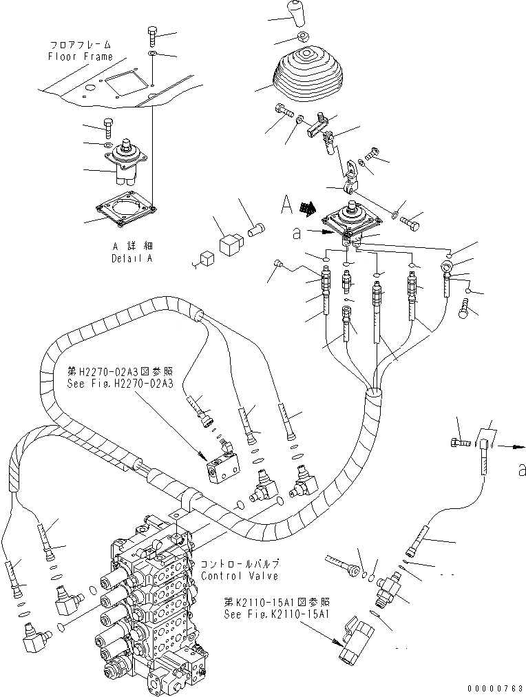 Схема запчастей Komatsu D275A-5D - РЫЧАГ УПРАВЛЕНИЯ РЫХЛИТЕЛЕМ (МОРОЗОУСТОЙЧИВ. СПЕЦ-Я) КАБИНА ОПЕРАТОРА И СИСТЕМА УПРАВЛЕНИЯ