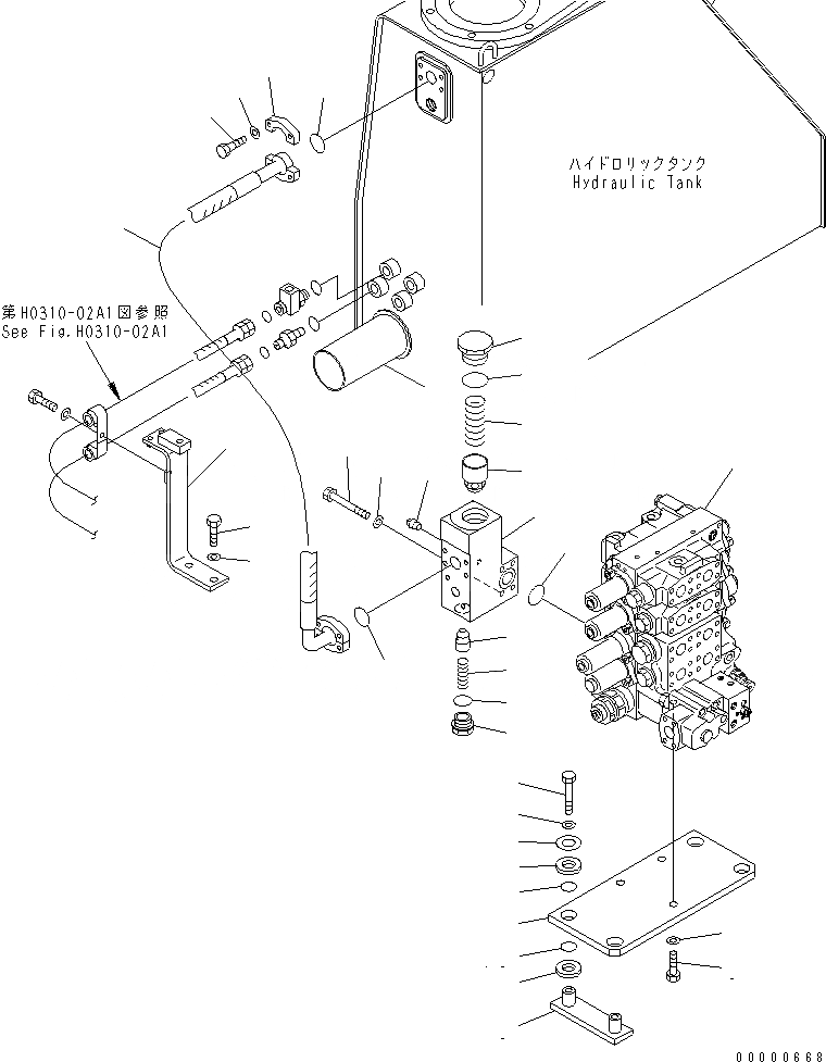 Схема запчастей Komatsu D275A-5D - C.L.S.S.КЛАПАН КРЕПЛЕНИЕ (ПРЯМ. ОТВАЛ) (МОРОЗОУСТОЙЧИВ. СПЕЦ-Я) ЧАСТИ КОРПУСА