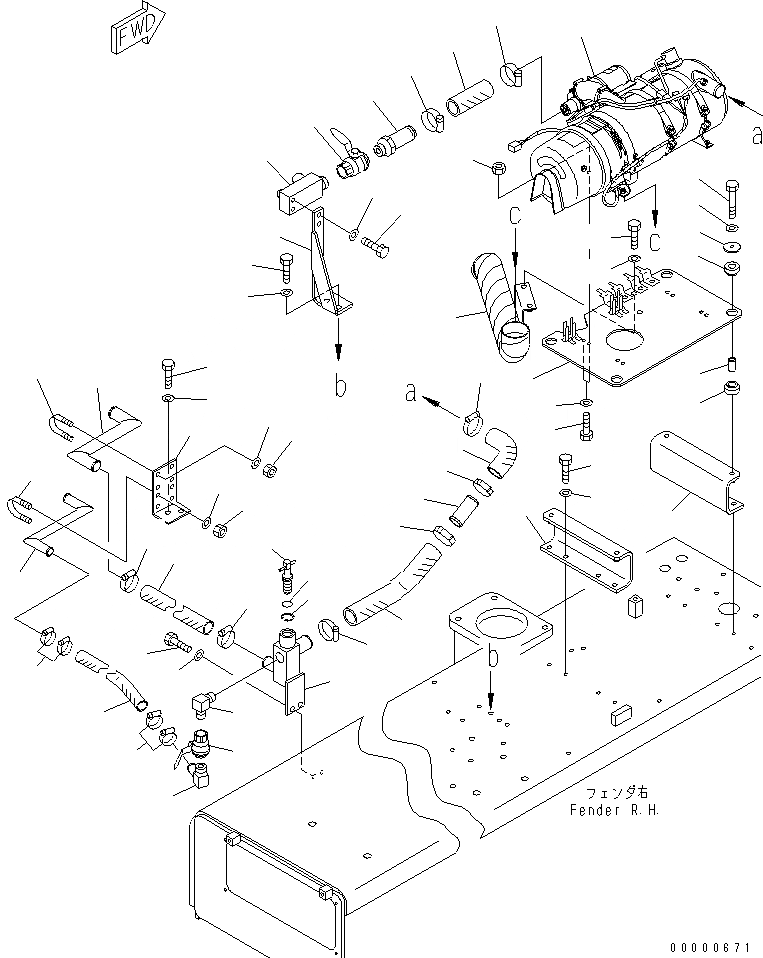 Схема запчастей Komatsu D275A-5D - ХЛАДАГЕНТ И ГИДР. ПРОВОД. ОБОГРЕВАТЕЛЯ (МОРОЗОУСТОЙЧИВ. СПЕЦ-Я) ЧАСТИ КОРПУСА