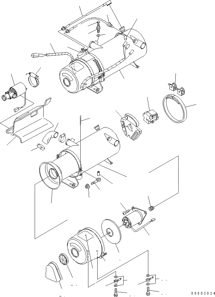 Схема запчастей Komatsu D275A-5D - ОТОПИТЕЛЬ (THERMO ТИП) (МОРОЗОУСТОЙЧИВ. СПЕЦ-Я) ЧАСТИ КОРПУСА