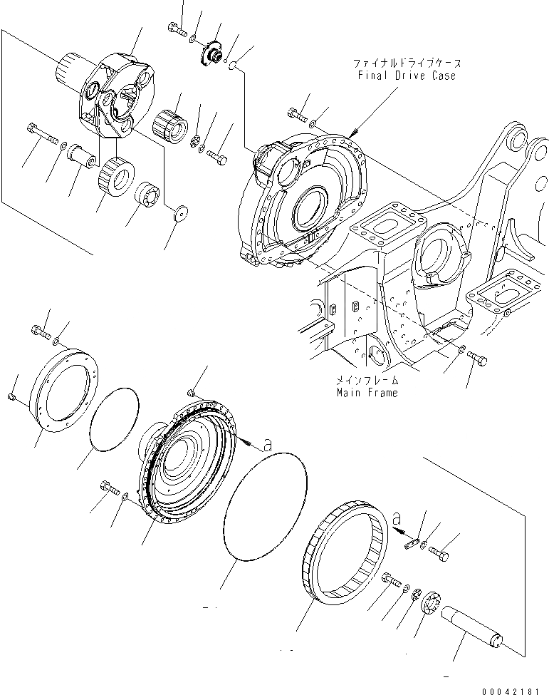 Схема запчастей Komatsu D275A-5R - КОНЕЧНАЯ ПЕРЕДАЧА (/) (ПРАВ.)(№-) СИЛОВАЯ ПЕРЕДАЧА И КОНЕЧНАЯ ПЕРЕДАЧА