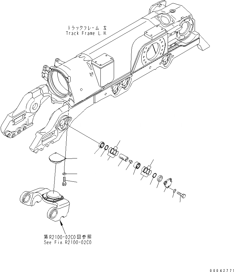 Схема запчастей Komatsu D275A-5R - CARTRIDGE ПАЛЕЦ (ЛЕВ.)(№-) ХОДОВАЯ