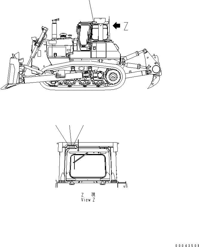 Схема запчастей Komatsu D275A-5R - МАРКИРОВКА (ИНДОНЕЗИЯ) (ДЛЯ R.O.P.S.)(№-) МАРКИРОВКА