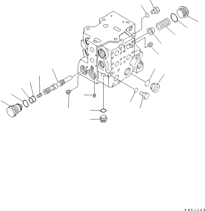 Схема запчастей Komatsu D275A-5R - УПРАВЛЯЮЩ. КЛАПАН (5-СЕКЦИОНН.) (/)(№-) ОСНОВН. КОМПОНЕНТЫ И РЕМКОМПЛЕКТЫ