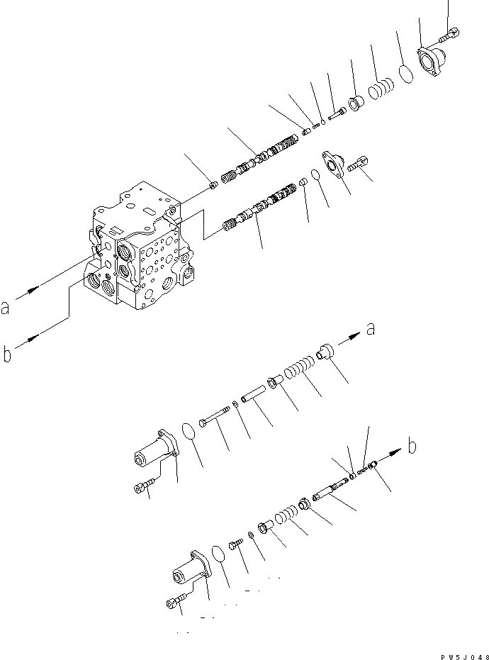 Схема запчастей Komatsu D275A-5R - УПРАВЛЯЮЩ. КЛАПАН (5-СЕКЦИОНН.) (/)(№-) ОСНОВН. КОМПОНЕНТЫ И РЕМКОМПЛЕКТЫ